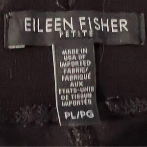 Eileen Fisher Black Pull-on Pant Large Petite
